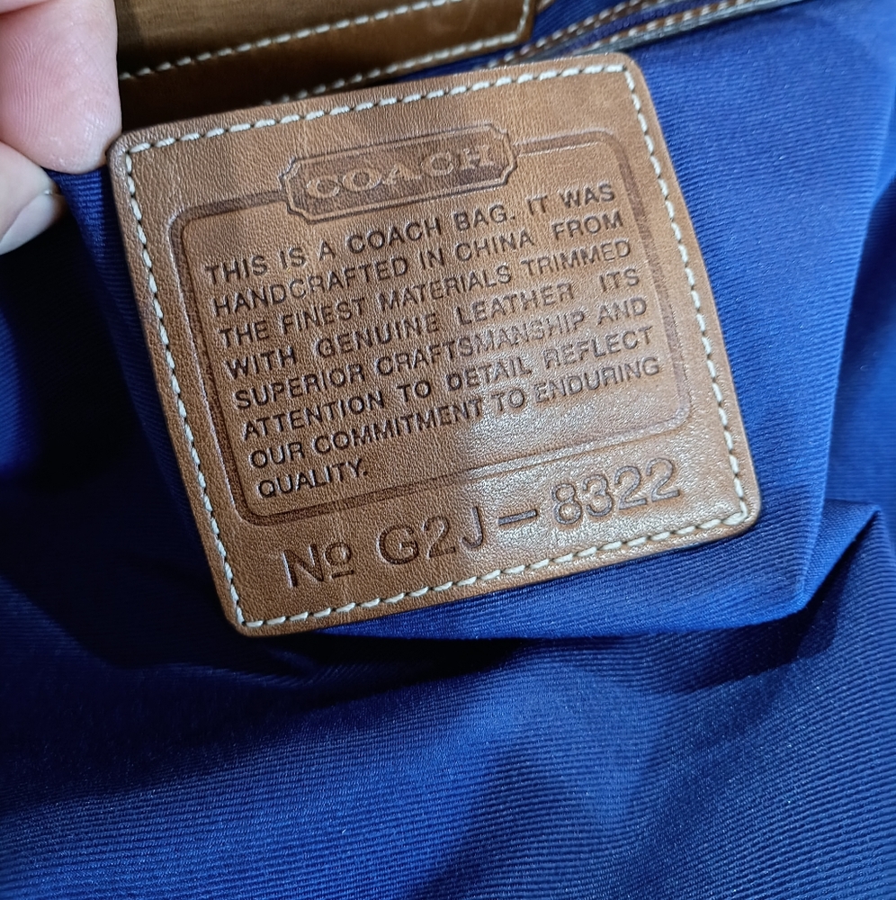 Coach Wool Plaid Purple Tote - Picture 4 of 16